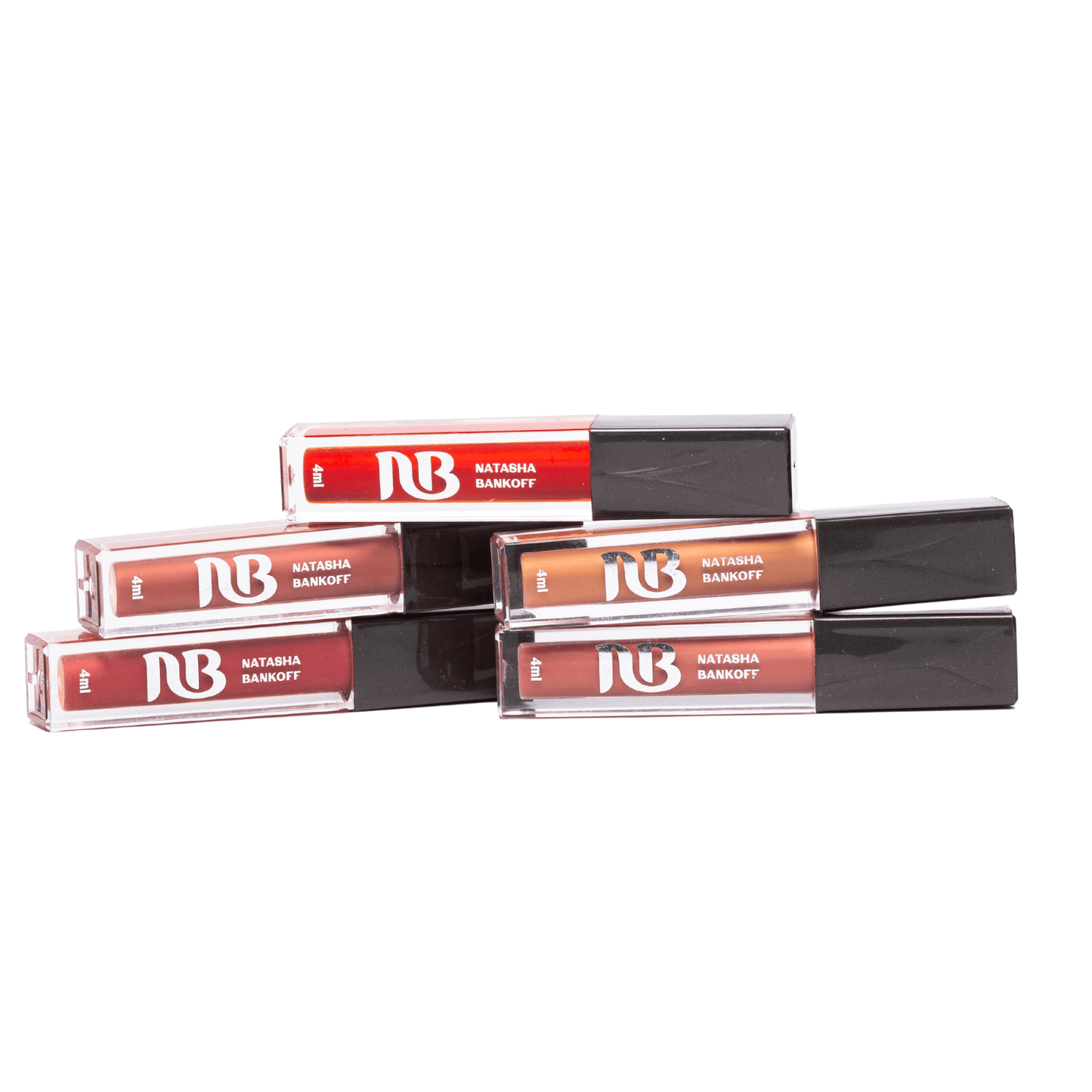 Kit Batons e Glosses NB - Batom Líquido Matte e Gloss Labial - Natasha Bankoff - NB Beauty